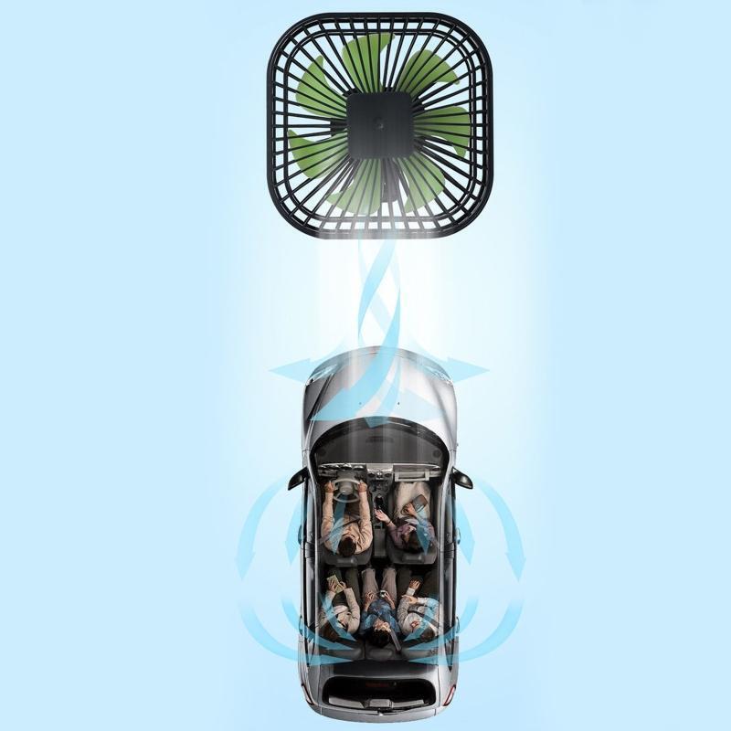 3 Speed Personal Cooling Vehicle Fan for Car Rear Back Seat Passenger Pet
