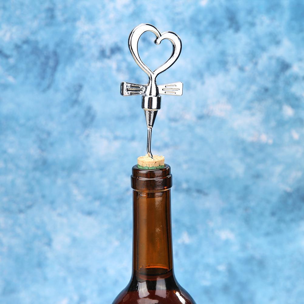 Love Heart Corkscrew Wine Bottle Opener Stopper Set Wedding Gifts Supplies