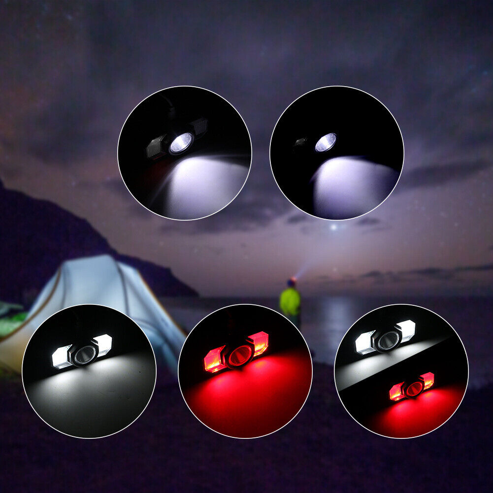 XPE SMD Headlight USB Rechargeable Torch LED Night Fishing Lamp Flashlight
