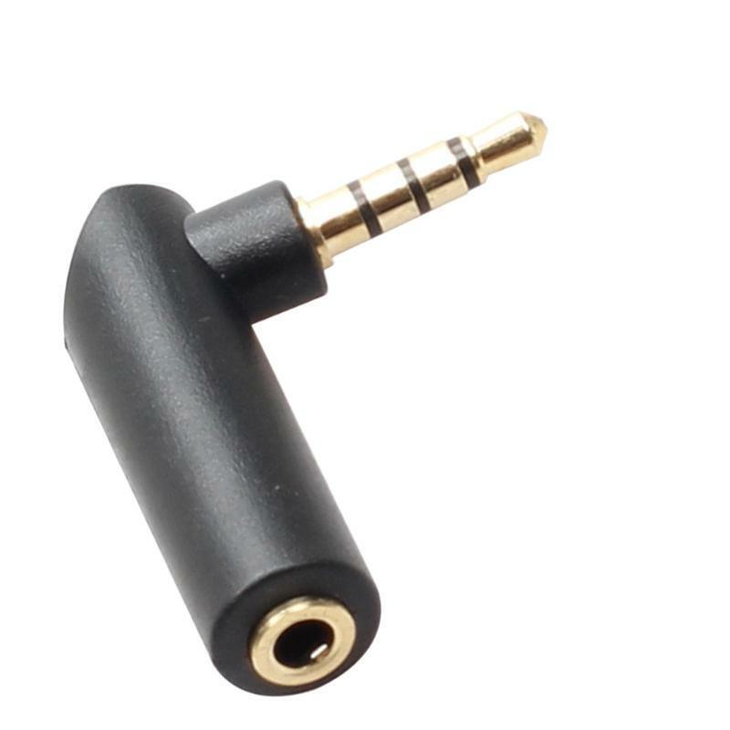 Right Angled 3.5mm Angle Male to Female Headphone Stereo Audio Adapter Connector