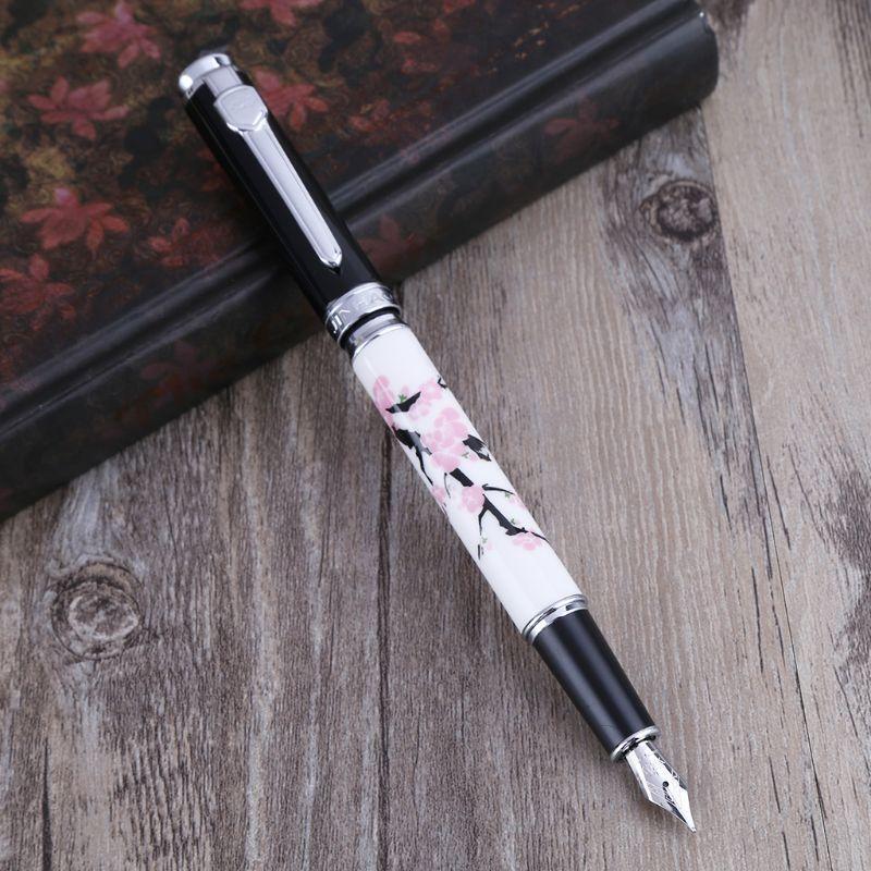 Fountain Pen Medium Nib 0.5mm Business Supplies For School Student Plum Blossom
