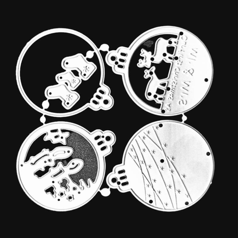 Christmas Ball Frame Metal Cutting Dies Stencil Scrapbook DIY Album Paper Card