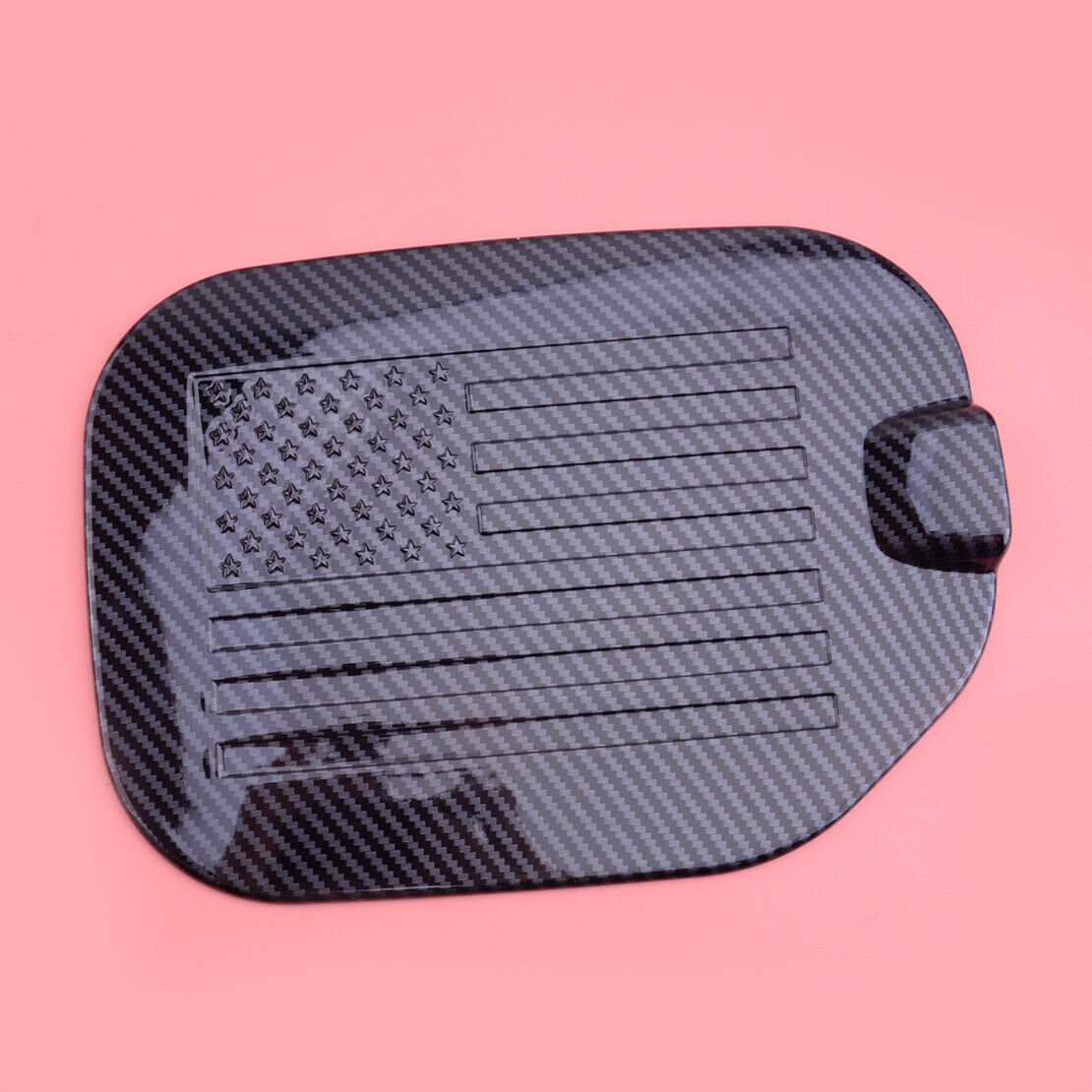 Carbon Fiber Style Fuel Tank Cover Gas Door Cap Fit For Ford F150 2021-2022 New