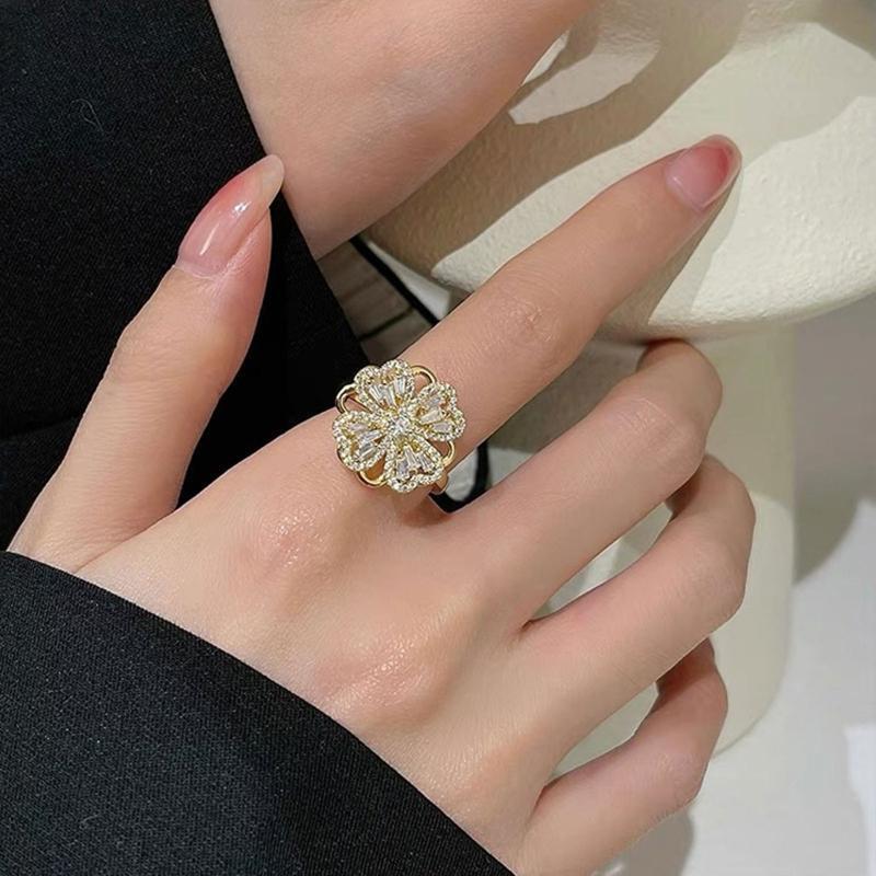 Decompression Ins Wind Temperament Light Luxury Opening Adjustable Finger Ring