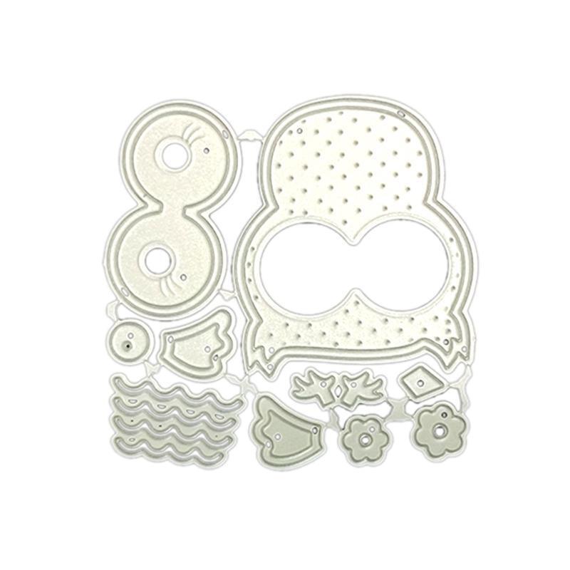 Cute Owl Pendant Metal Die Cut Embossing Stencil Cutting Die for DIY Album Photo