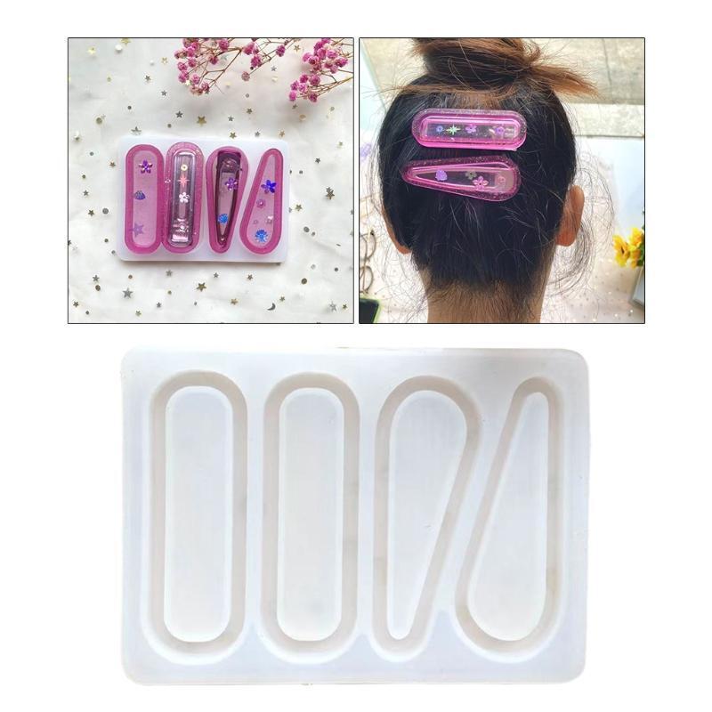 Keychain Pendant Silicone Mould Quicksand Barrette Mold Quicksand Hairpin Mold