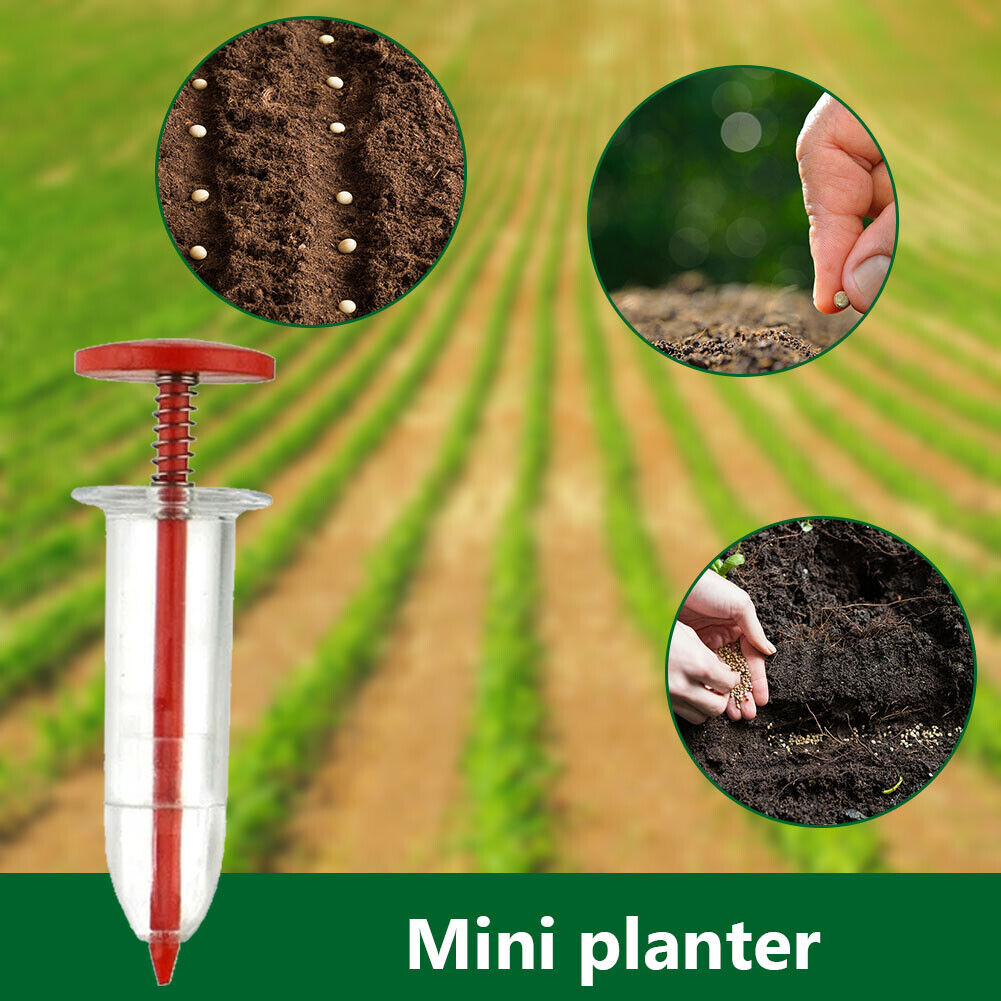 Mini Plant Seed Sower Planter Manual Flower Grass Seeding Seeder Dispenser