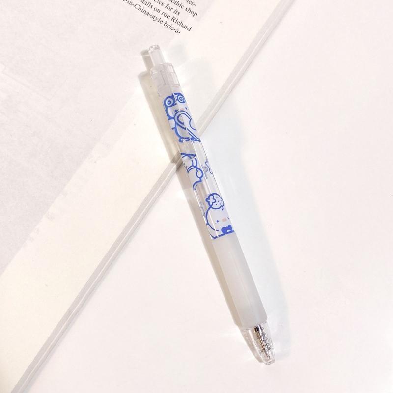 0.5mm Fashion Bear Gel Pens Retractable Fine Point for Young People Gift 6-Pack