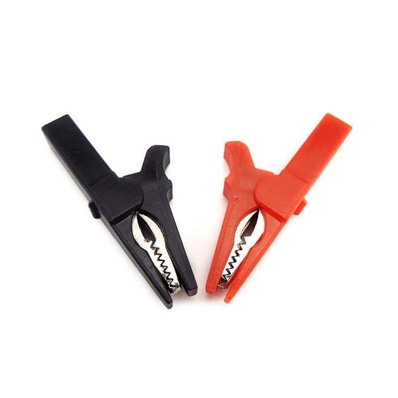 2Pcs Alligator Clip 55mm Crocodile Electrical Clamp Testing Probe Insulated Clip