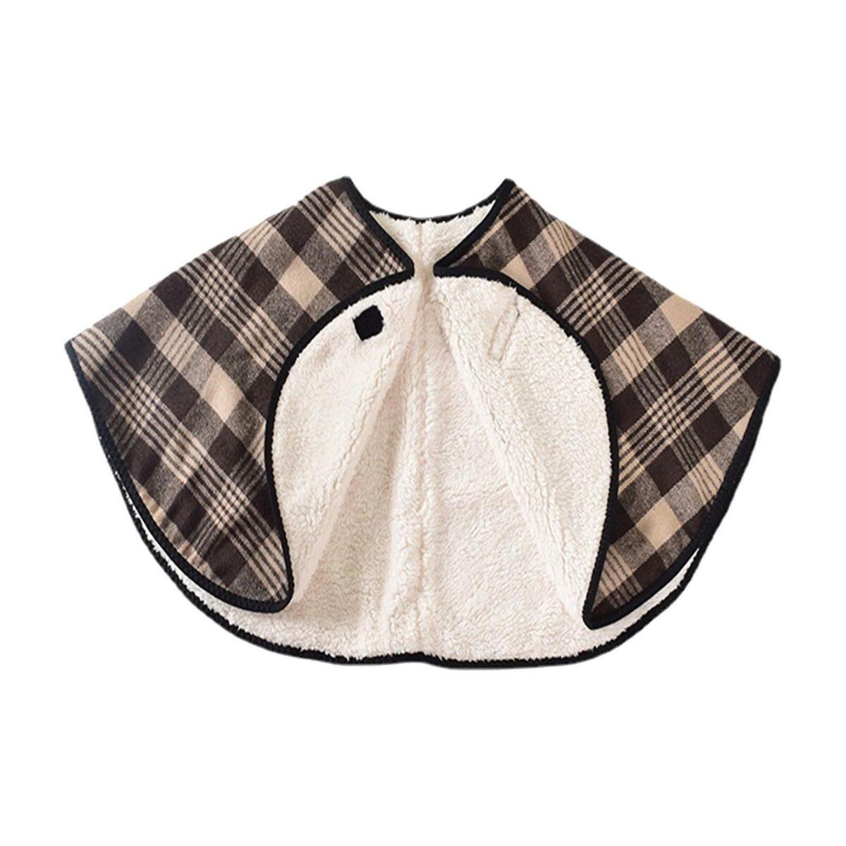 Old People Warm Shoulder Shawl Plush Cape Wrap  Soothing Warmth