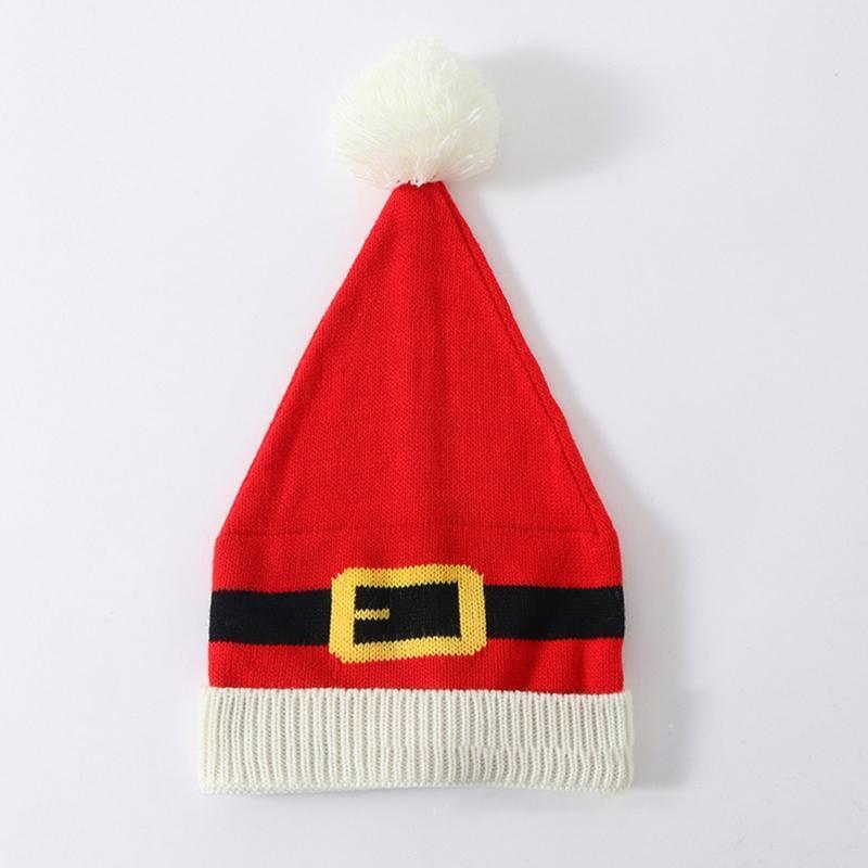 Christmas Santa Hat Knitted Santa Hat  Head Warmer Santa Beanie