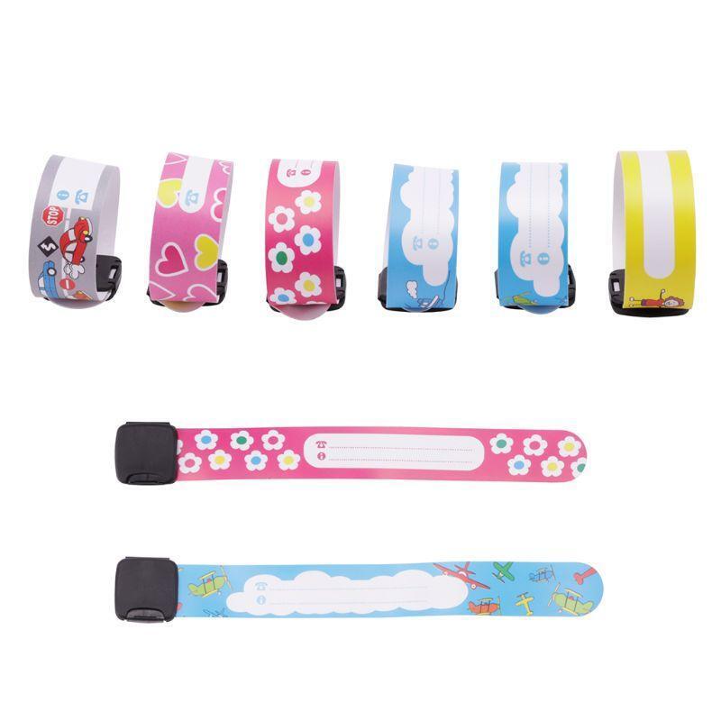 8Pcs/Set Children Outdoor Safe Anti-lost Wristband Safety Recognition Bracelet