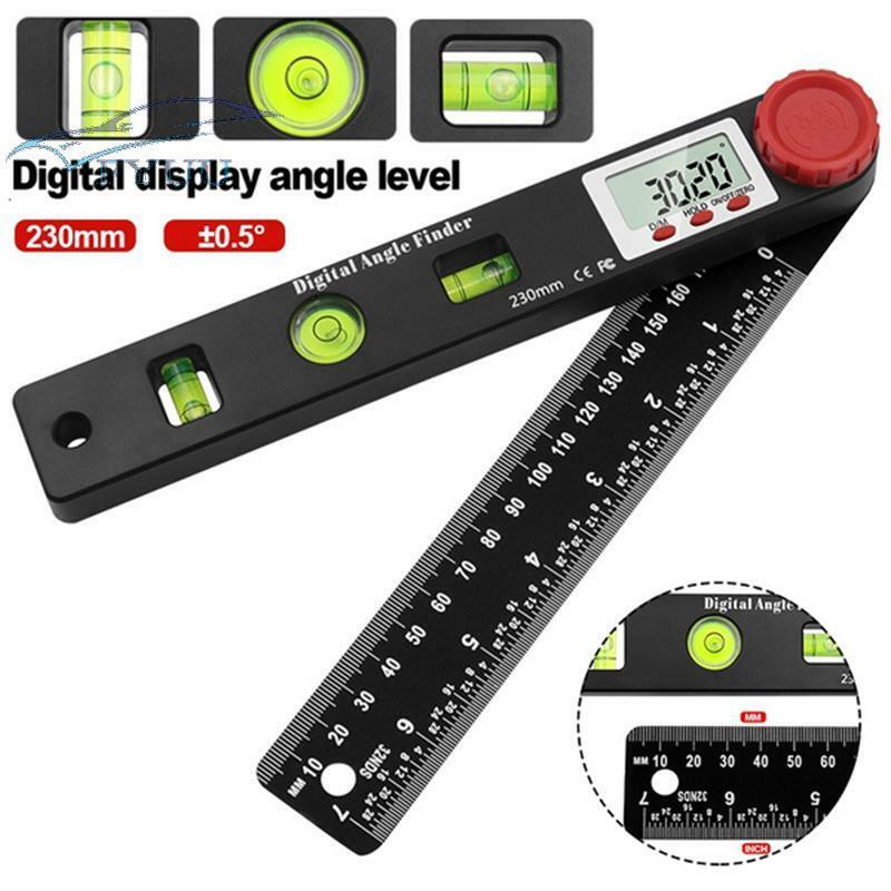 Digital Display Angle Ruler Universal Spirit Level Square Ruler Woodworking Tool
