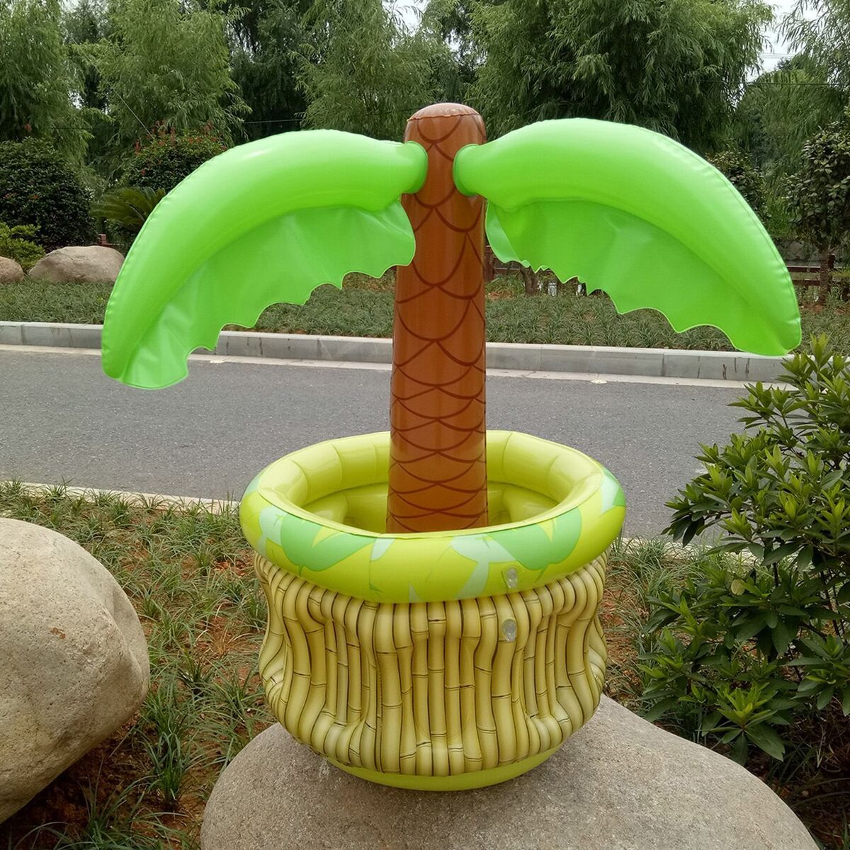 Drink Container Ice Bucket Coconut Tree Drinking Cooler Inflatable Pool Float