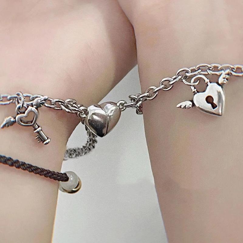 Creative Personality Bracelets Magnetic Couples Bracelets Set Charm Bracelet