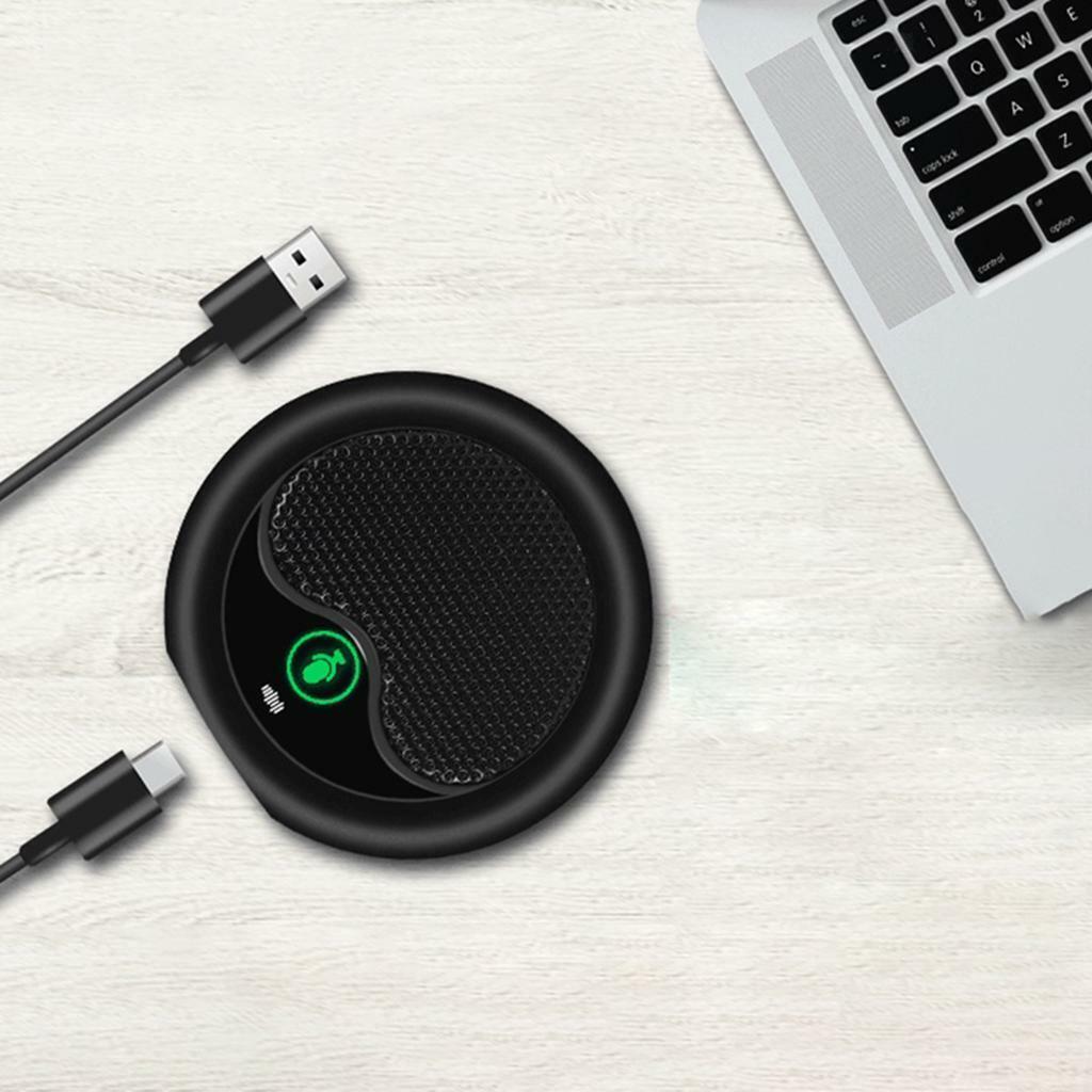 USB Conference Microphone with Mute Stereo for Chatting Webinar Computer