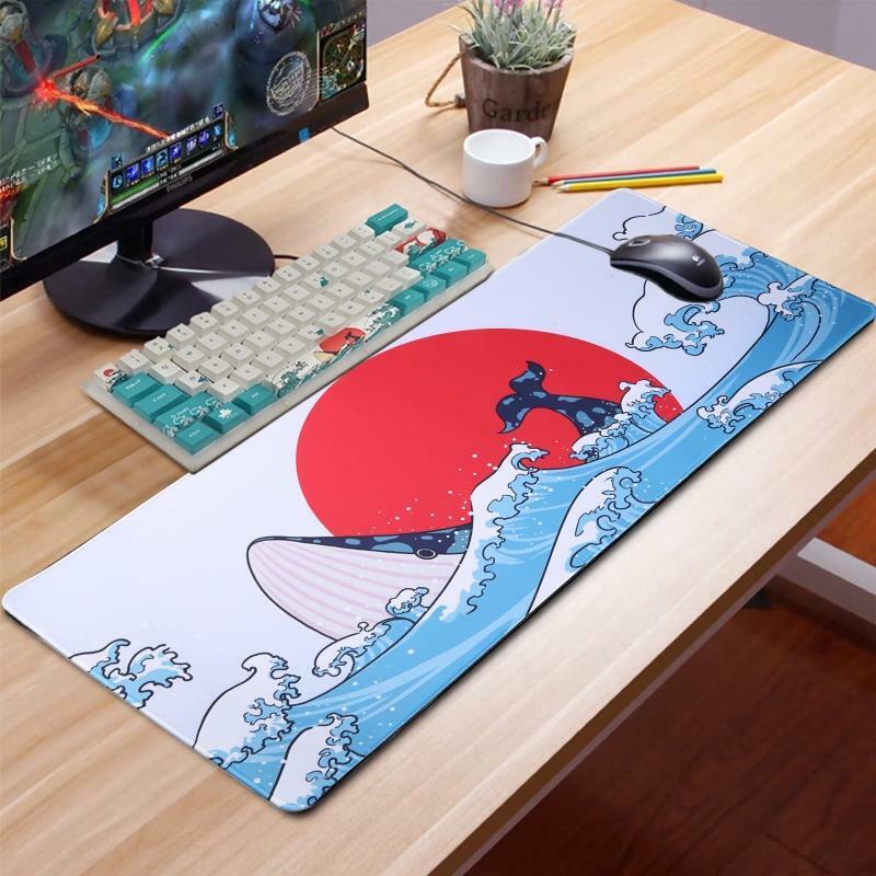 700x300mm Keyboard Mouse Pad Coral Sea Large Mouse Pad Keyboard Mat for Office