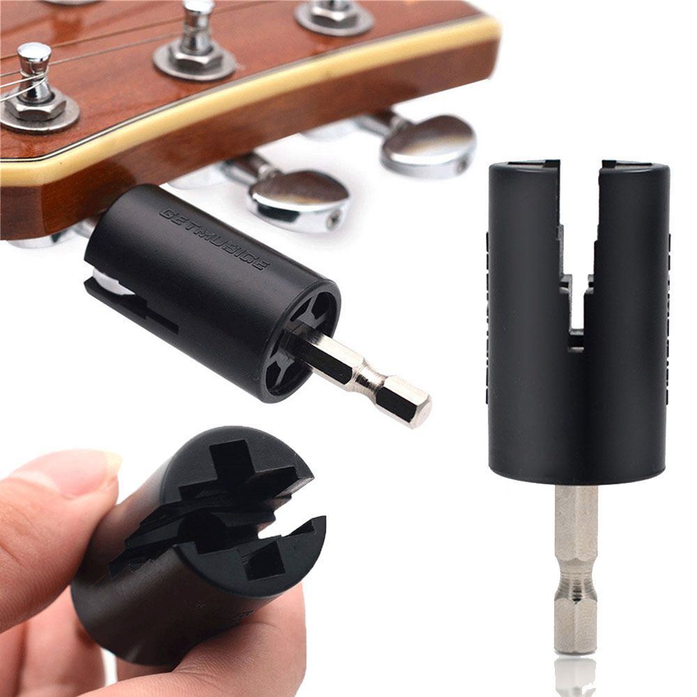 Acoustic Hexagonal Drill Guitar String Winder Head Electric Drill Adapter Tools