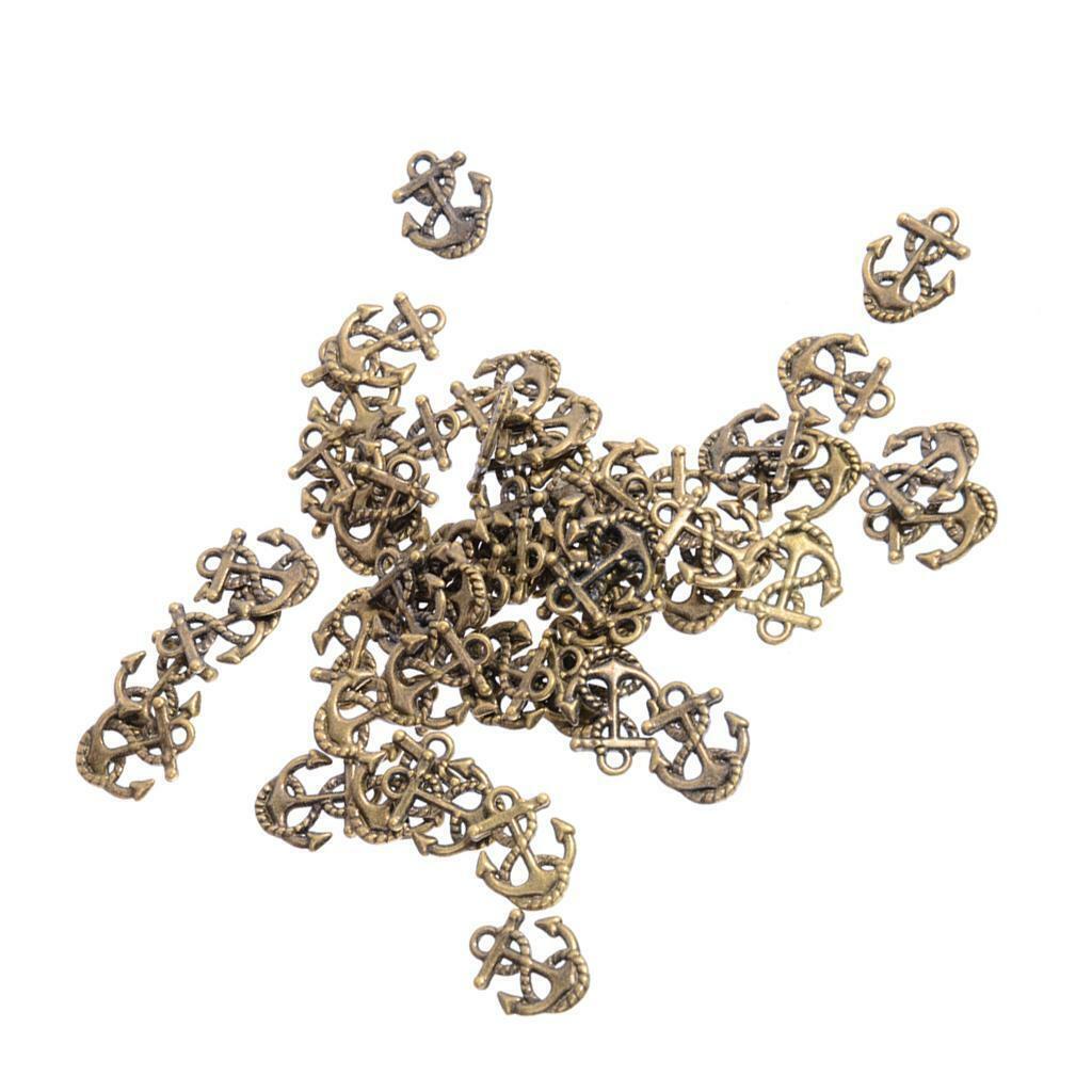 50x Ship  DIY Charms Jewelry Findings Pendant  Crafts Bronze