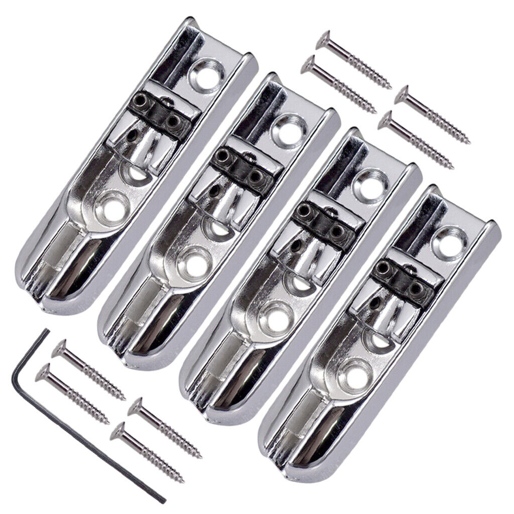 of 4 Pcs Single Individual Bridge  for 4 String Bass Guitar