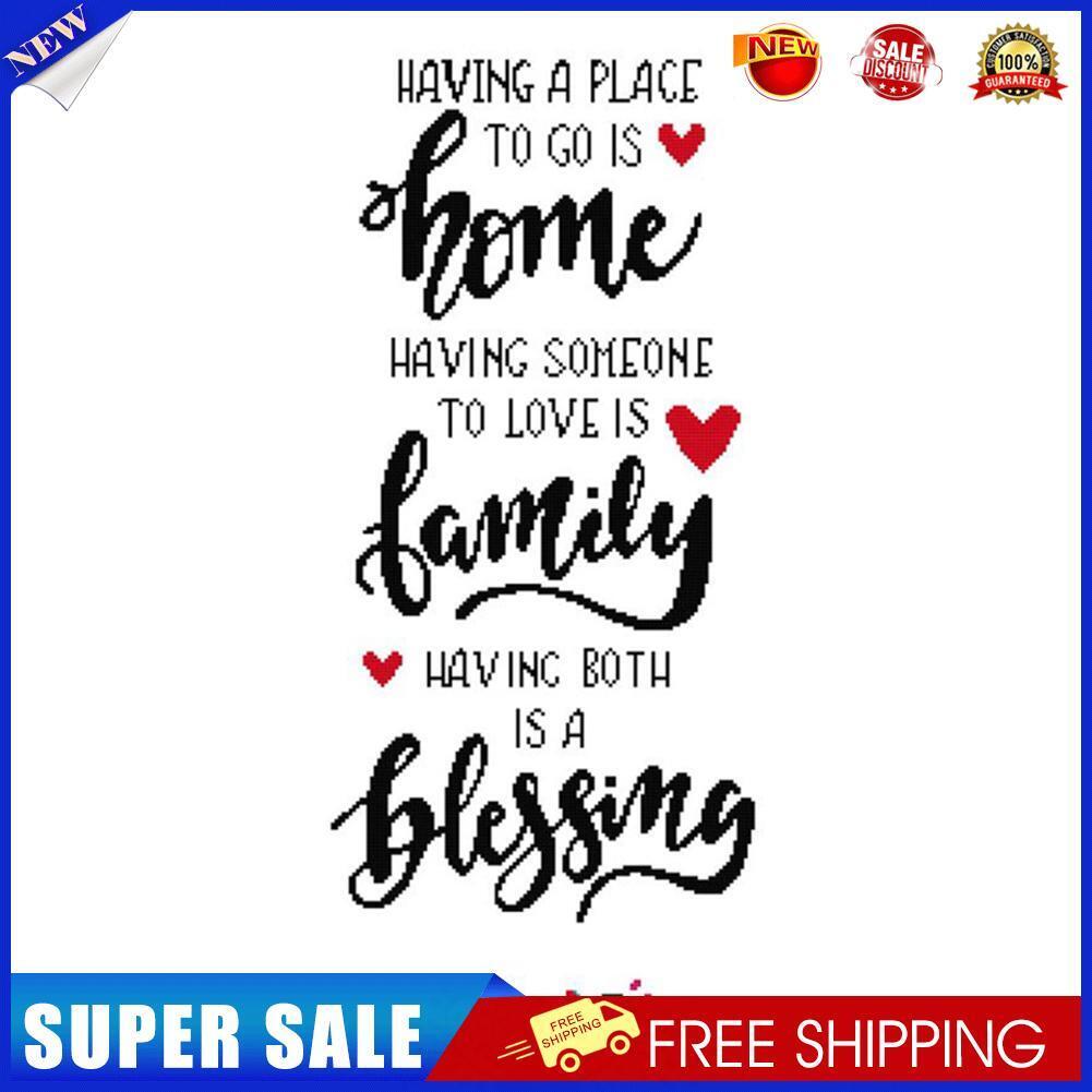 DIY Love Home Partial Cross Stitch Embroidery Canvas Home Wall Decorations