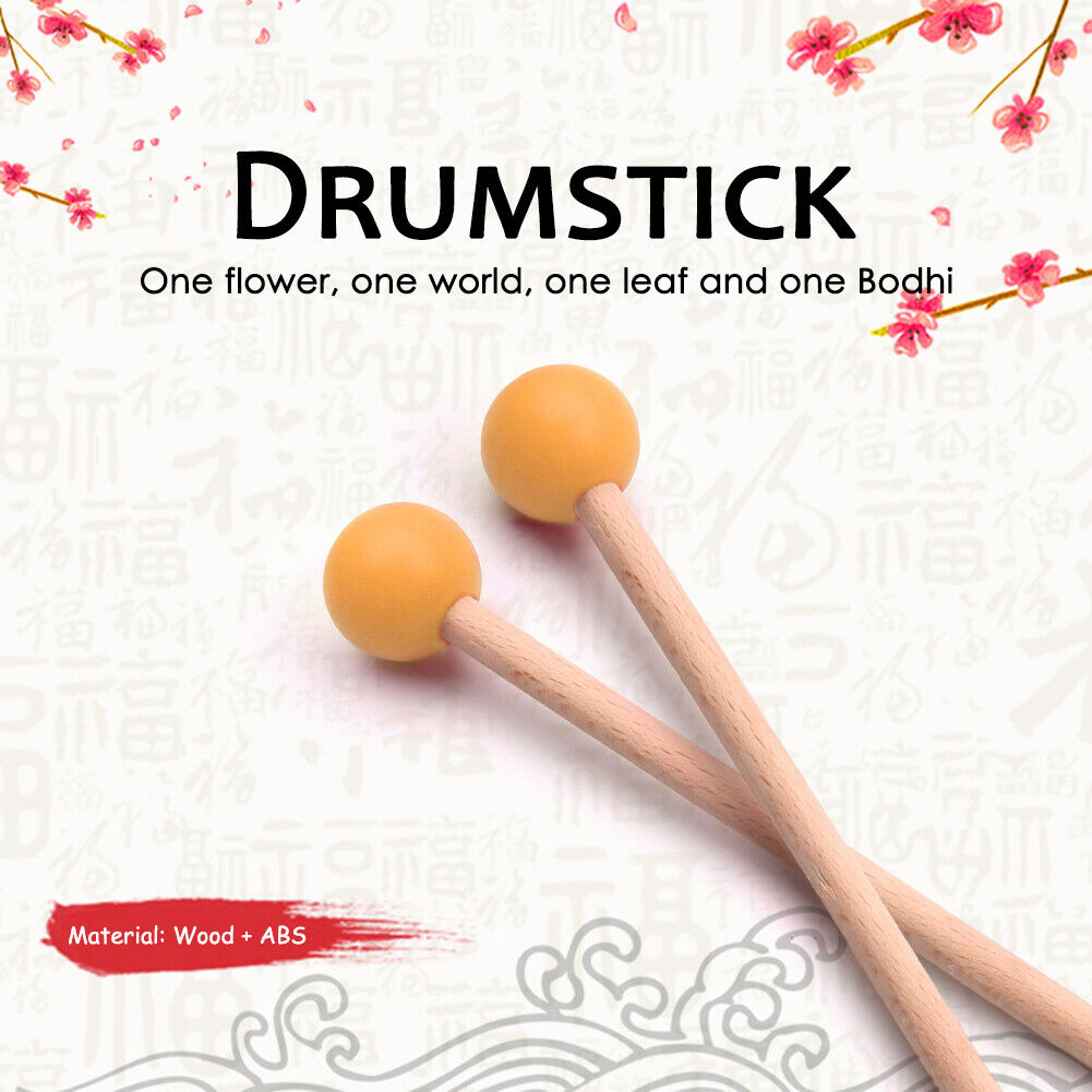 1 Pair Tongue Drum Mallet Marimba Percussion Instrument Drumstick (Yellow)
