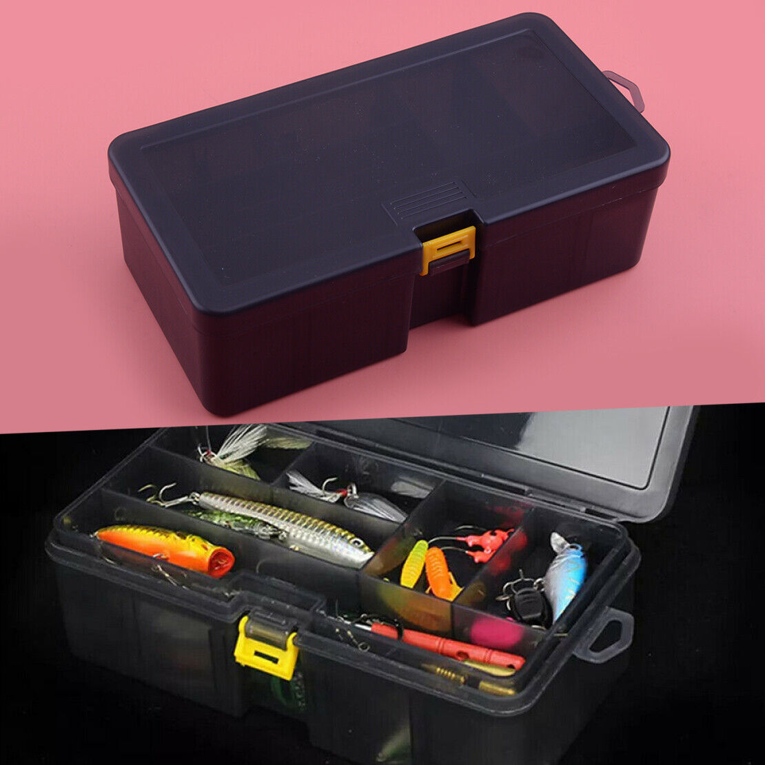 Double Layer Fishing Tackle Box Lures Bait Storage Tackle Box Case Waterproof