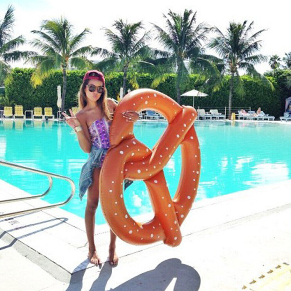Swimming Pool Water Hammock Floating Swing Ring Inflatable Air Lounger Bed