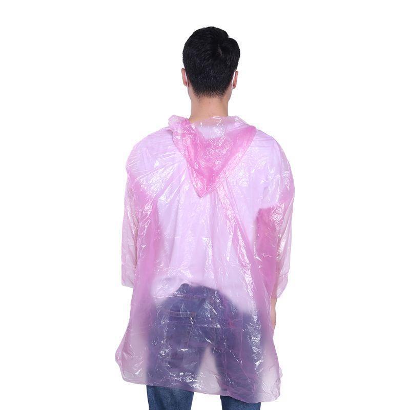 1 x Disposable Emergency Raincoat Travel Hiking Camping Hood Poncho Camping