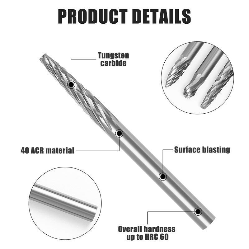 Double Cut Rotary Tool Metal Drawing Milling Cutter Engraving Abrasive Tools