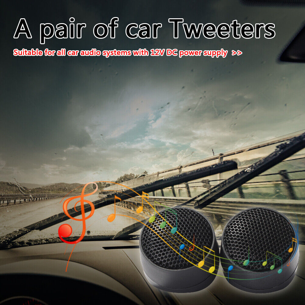 1 Pair Universal Mini Car Interior Tweeter Sensitive Stereo Speakers (S)