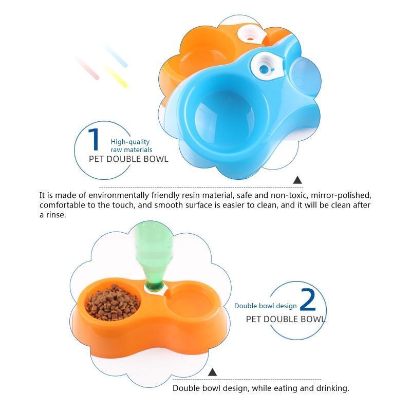 Automatic Food Water Bowl Dog Cat Plastic Double Pet Bowls Gift for Pet Owner