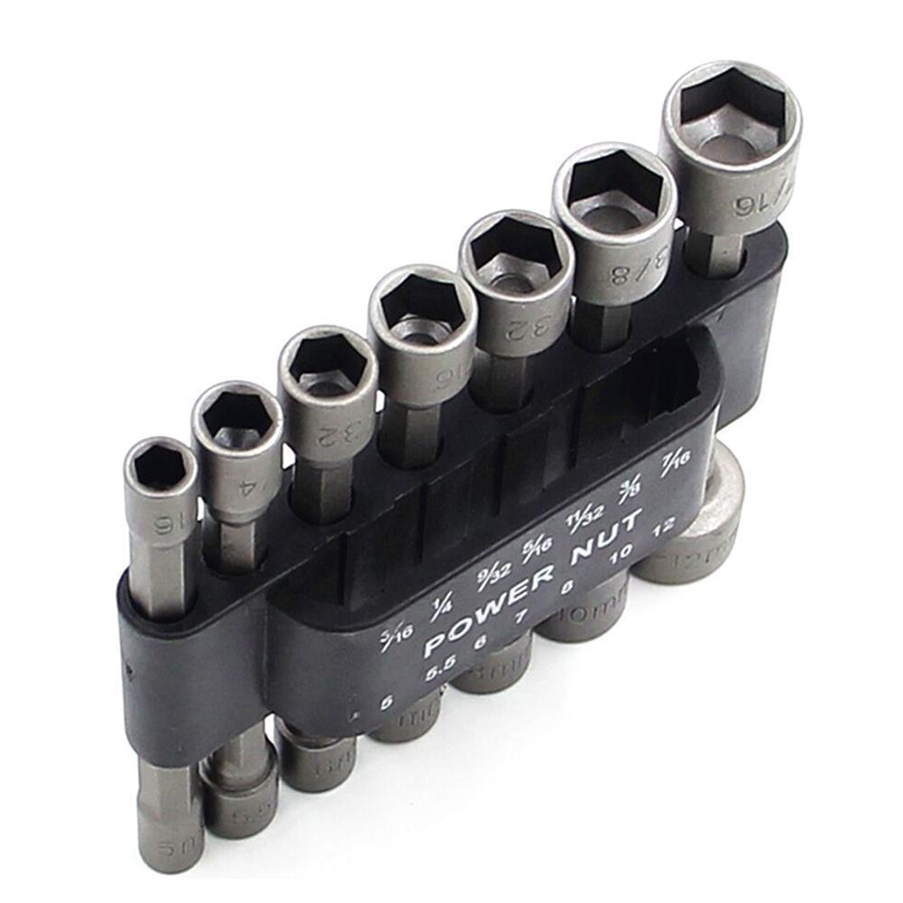14pcs Strong Sleeve Wrench Hexagonal Handle Screw Sleeve Pneumatic Bits