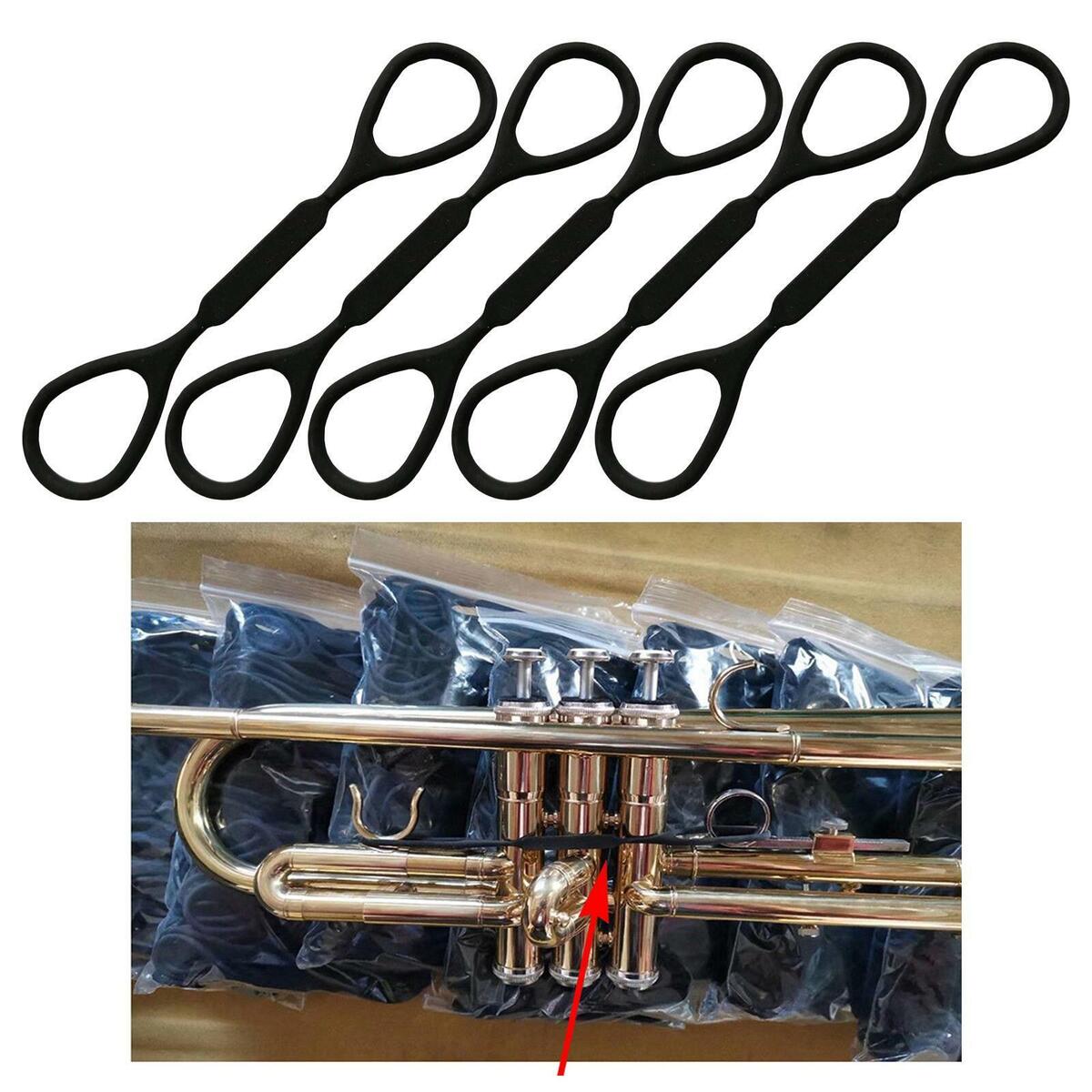 Elastic Rubber Trumpet Slide Stopper Ring Musical Instrument Accessory