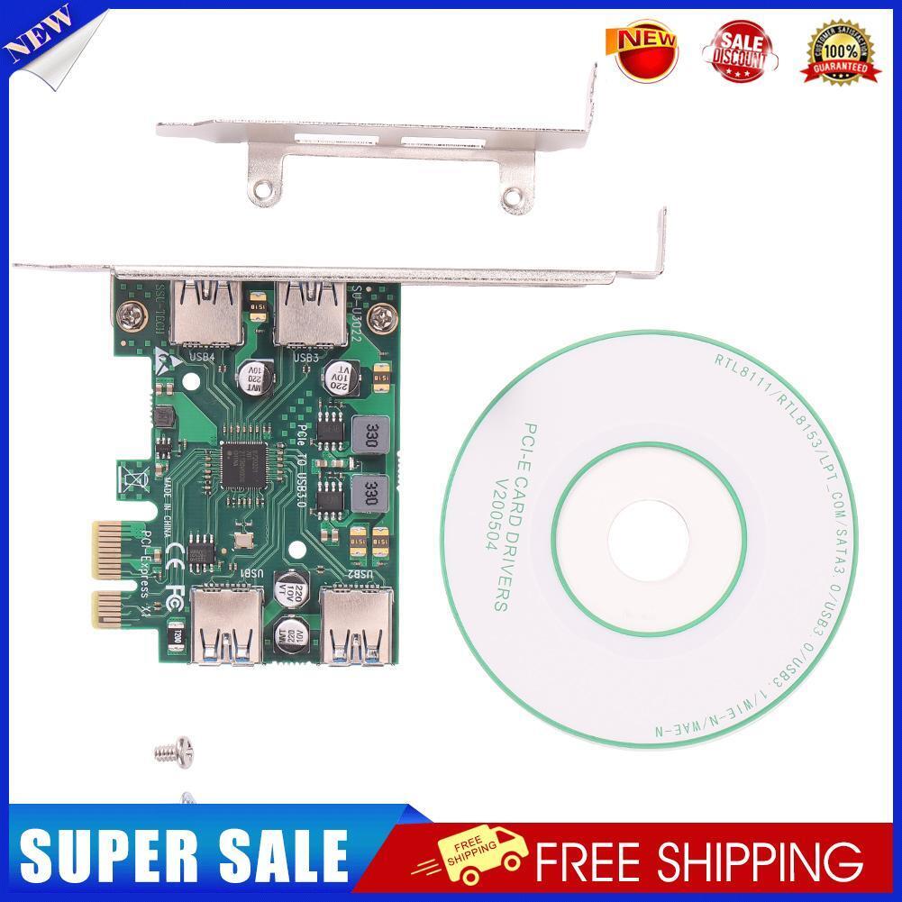 PCI-Express 1X to USB 3.0 Adapter PC Case Connect USB PCI-E 1 to 4 Riser