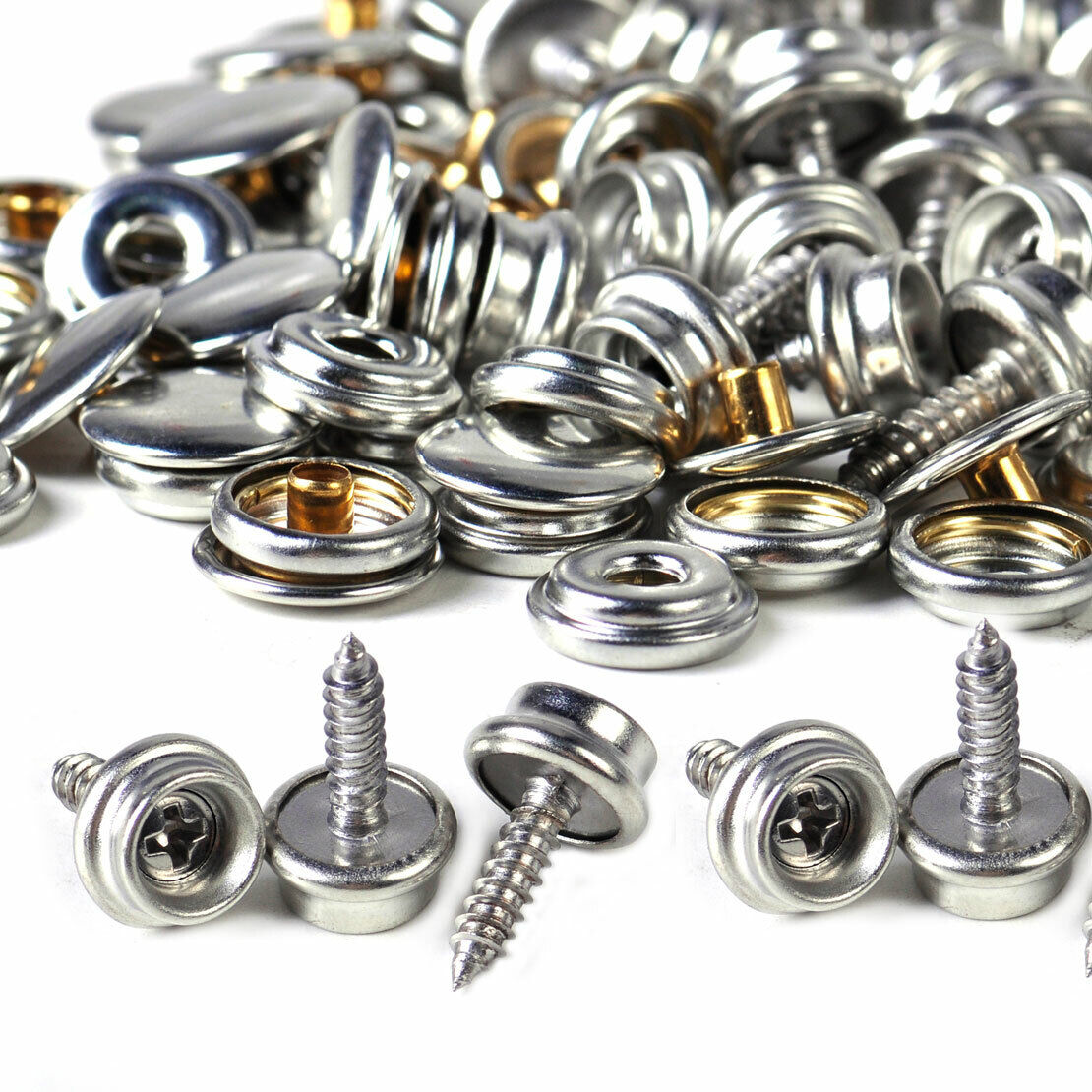 25 Canvas Snap Stud Cap Boat Marine Cover Fastener Screw Stainless Steel Li