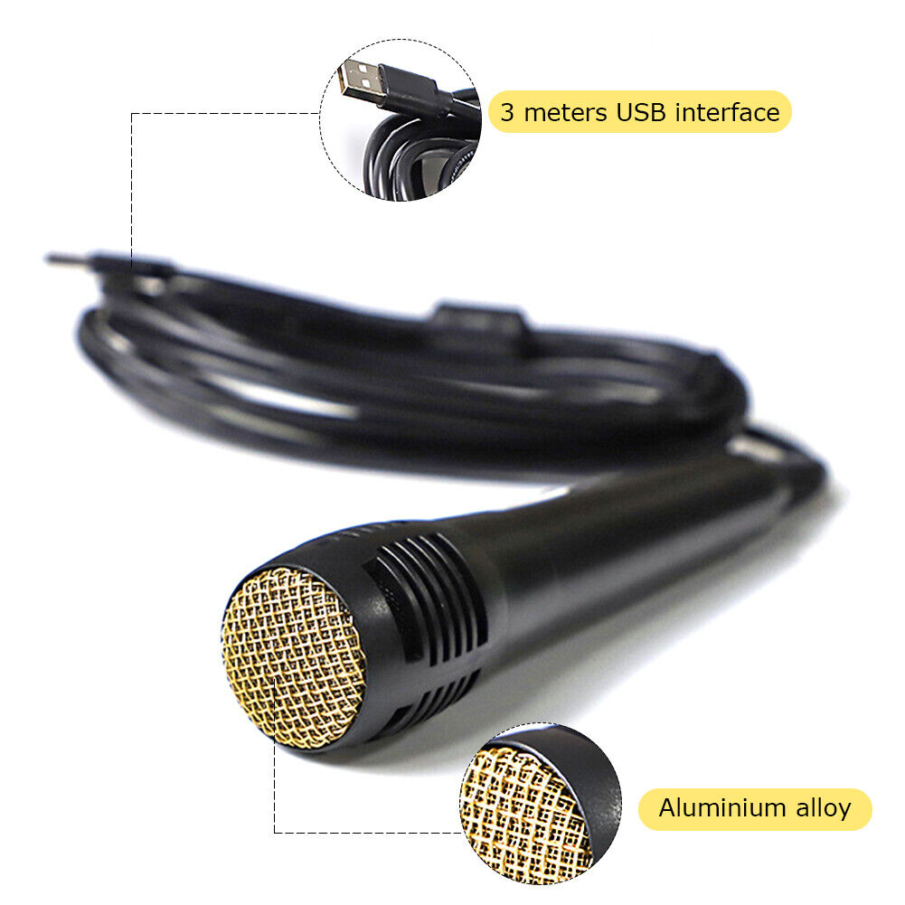10ft USB Wired Microphone Mic for Nintendo Switch Wii Wii U Xbox PS5 PS4 PC