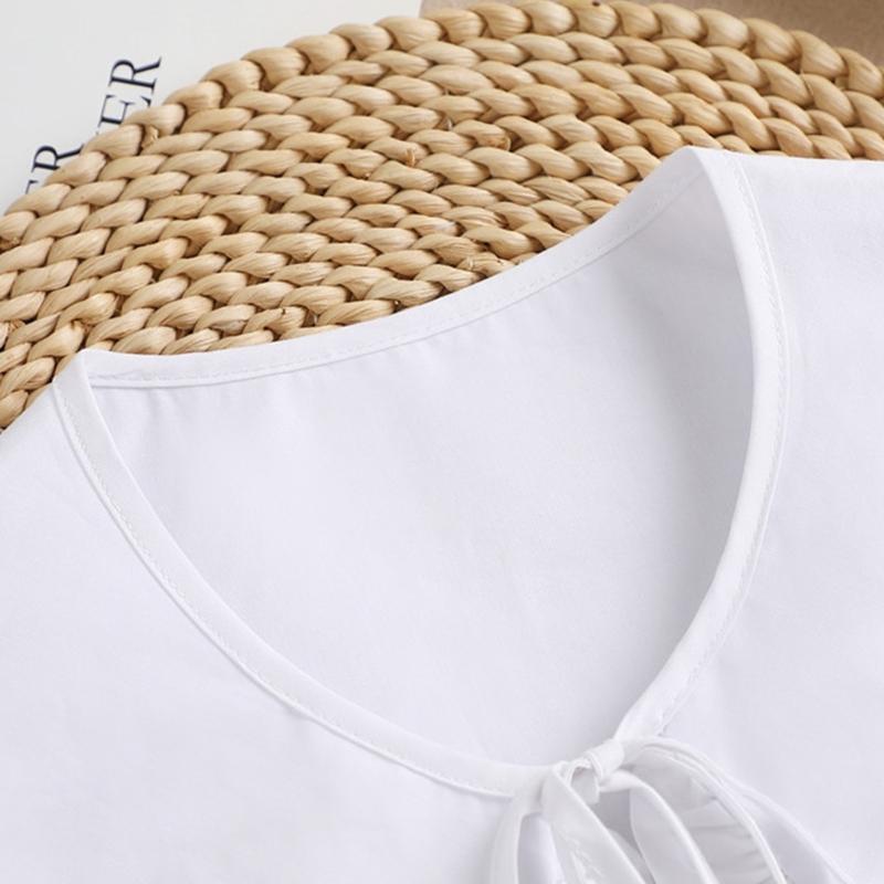 Pleated Lace False Shirt Collar Women Fashionable Decorative Faux Collar