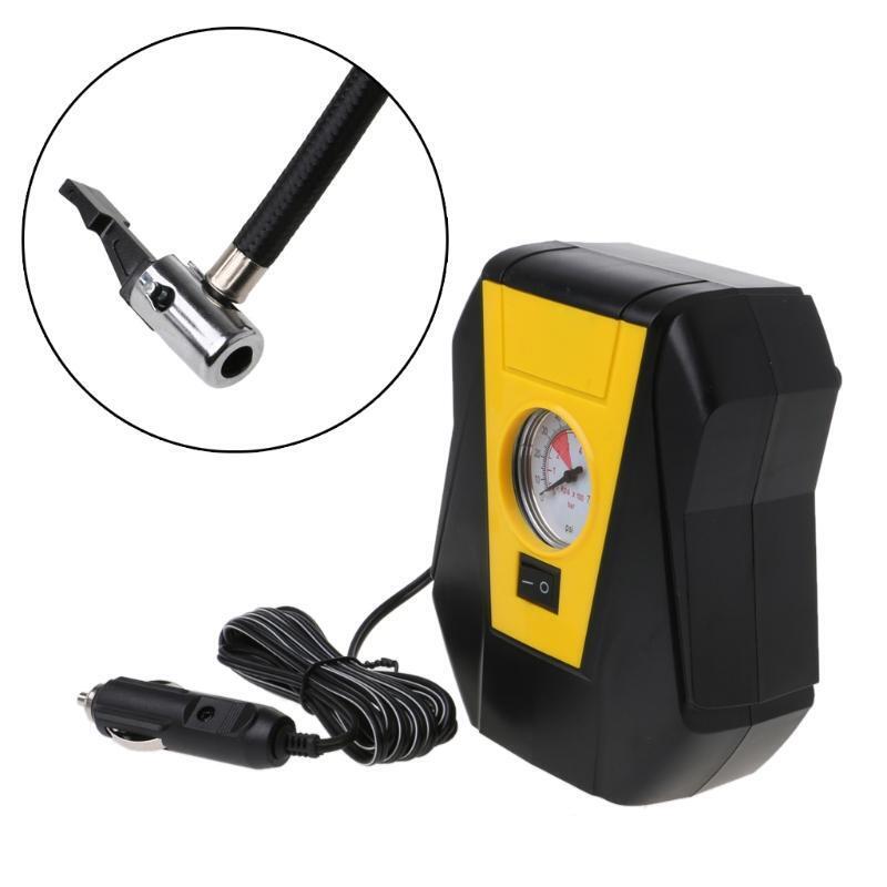 Car 12V Electric Tire Inflator Auto Portable Air Compressor Pump LED Emergency