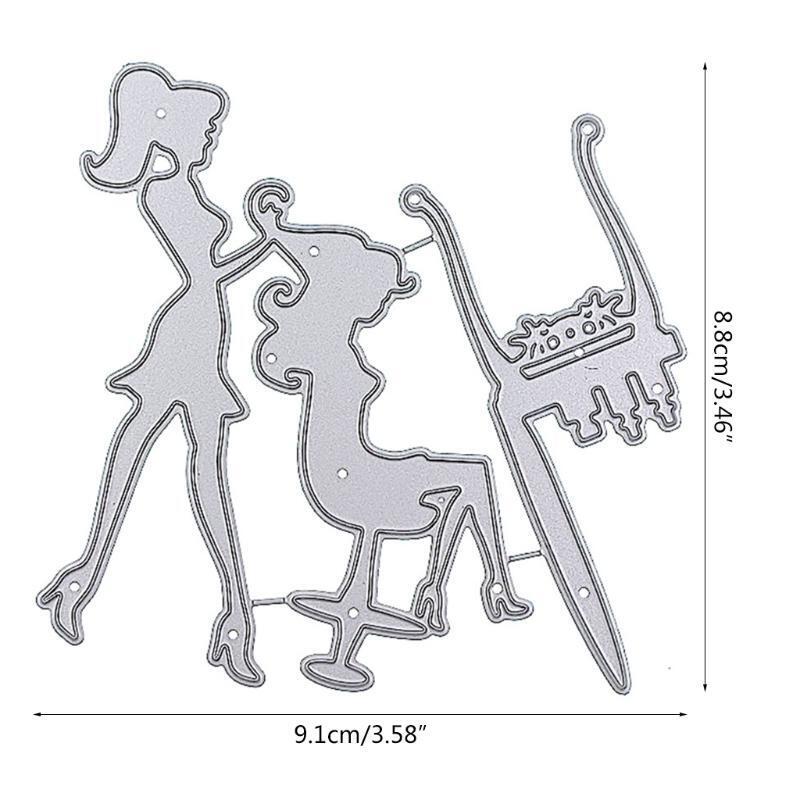 Hairdressing Metallic Cutting Dies Exquisite Scrapbooking Embossing Template