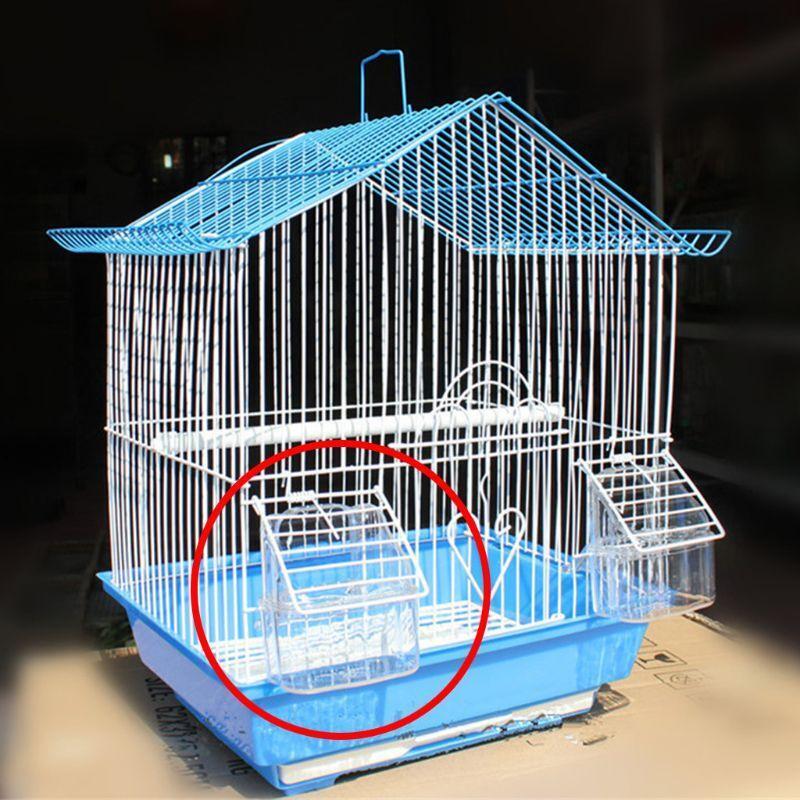 Parrot Bird Transparent Plastic Food Cup Bowl Company Clean Water Silo Waterer