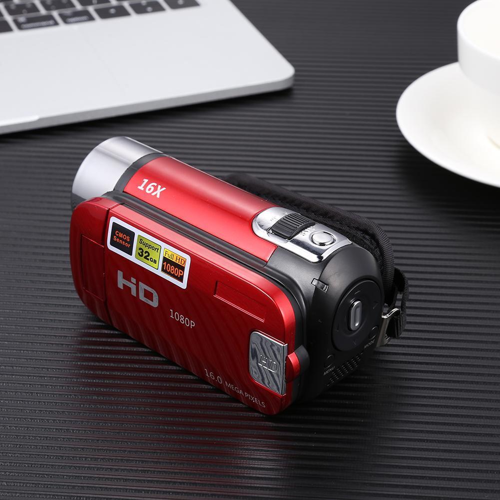 Digital Video Camera Full HD 1080P 32GB 16x Zoom Camcorder DV Camera(Red)