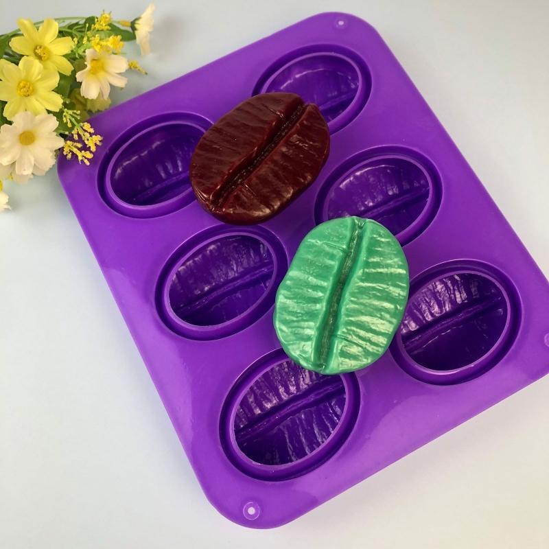 Coffee Bean Chocolate Mold Handmade Cookies Bakeware Cake for Crafts Baking Tool