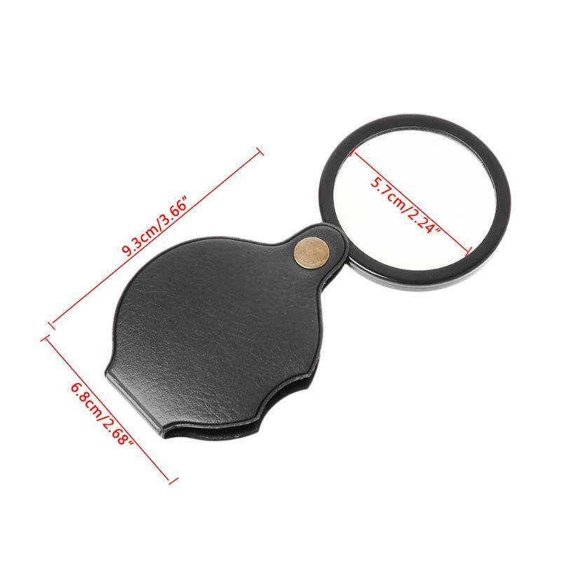 10X Portable Pocket Magnifier Foldable Read Jewelry Magnifying Glass Loupe Lens
