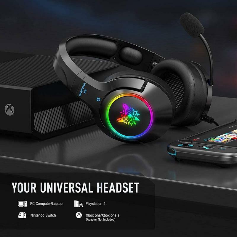 1Set Gaming Headset Powerful and Realistic Stereo Sound for Laptop Smartphones