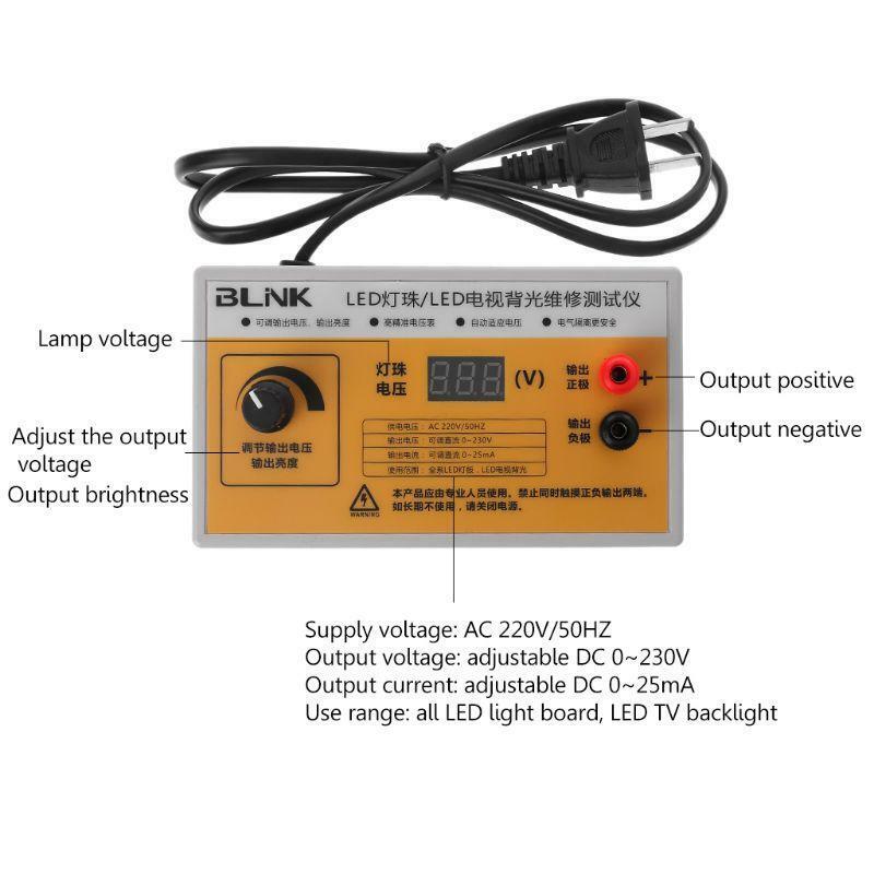 AC 220V LED TV Backlight Tester LED Strips Screen BackLit Test w Voltage Display