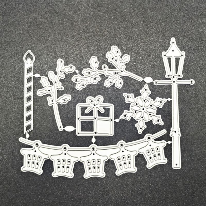 Steet Lamp Snowflake Metal Cutting Dies Stencil Scrapbooking DIY Greeting Card
