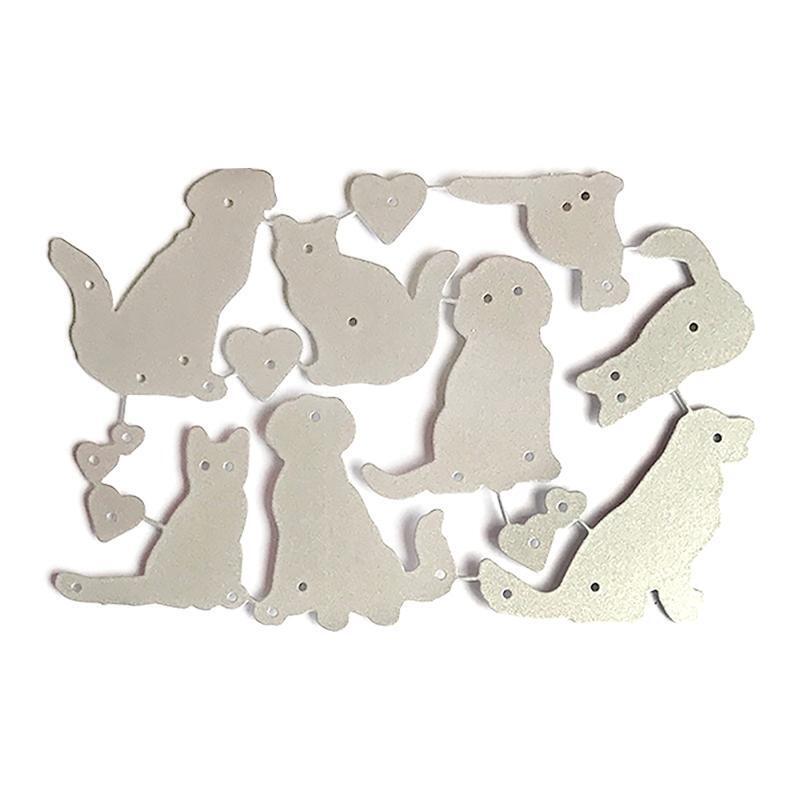 Heart Cat Dog Metal Cutting Dies Photo Album Decoration Accessories DIY Crafts