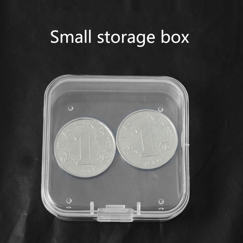 Mini Jewelry Storage Boxes with Lid 10 Pcs Plastic Square Clear Case Container