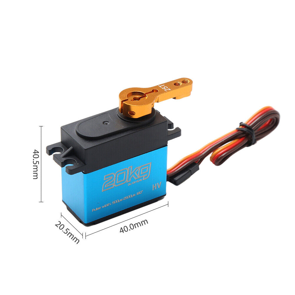 20kg Adjustable Digital Servo 180 Degree Stainless Steel Gear Servo Arm